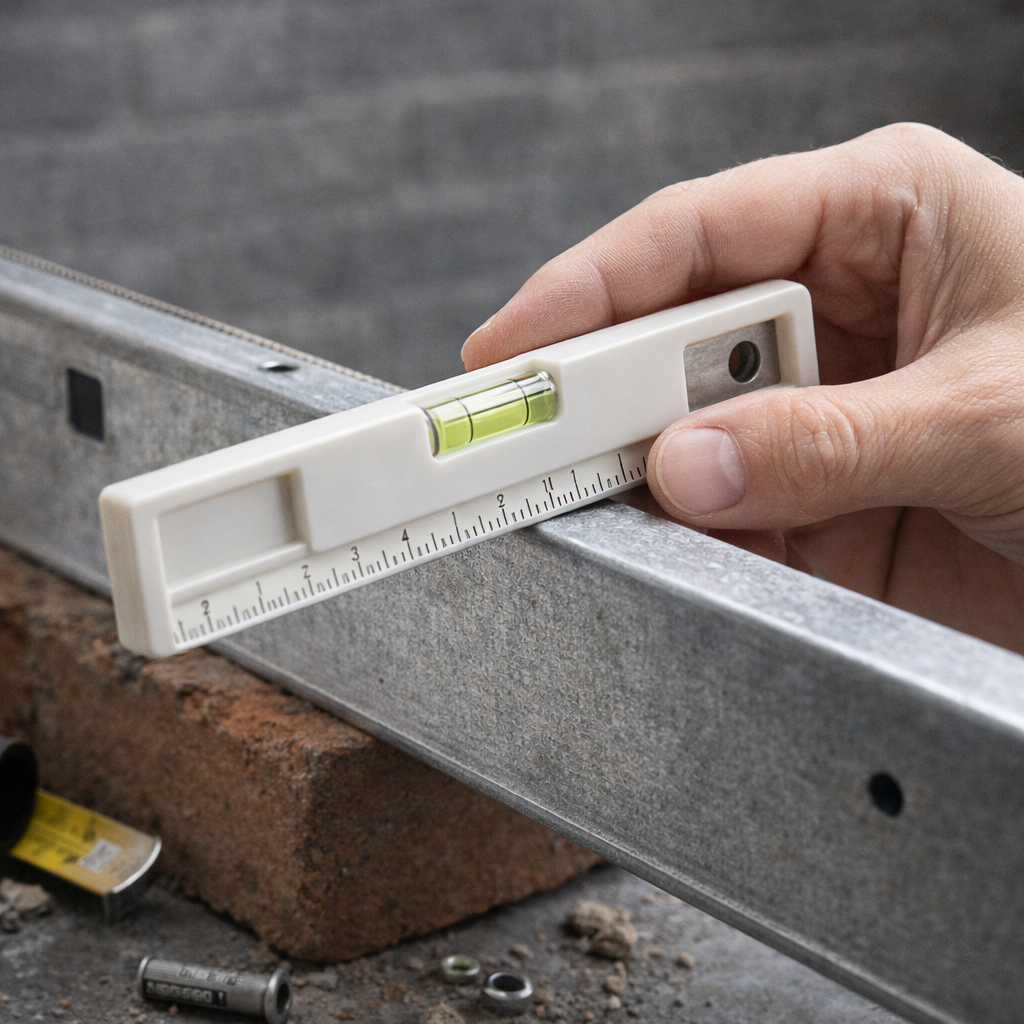 Portable Mini Level & Ruler Tool